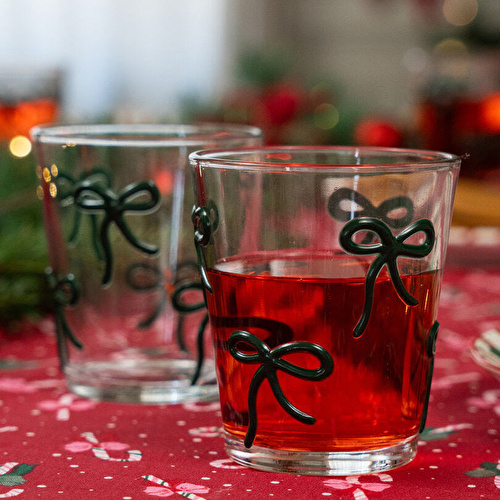 Flying Tiger Copenhagen Yeşil Fiyonklu Cam Bardak