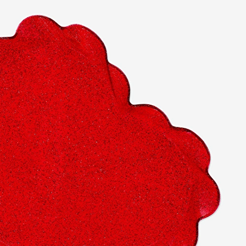 Flying Tiger Copenhagen Kırmızı Kalp Şekilli Plastik Tabak Flying Tiger Copenhagen Kırmızı Kalp Şekilli Plastik Tabak