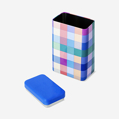 Flying Tiger Copenhagen Pembe Kareli Küçük Metal Kutu