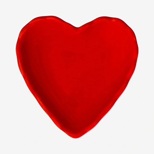 Flying Tiger Copenhagen Kalp Şeklinde Büyük Seramik Tabak