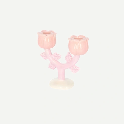 Flying Tiger Copenhagen 2'li Çiçek Şeklinde Seramik Mumluk