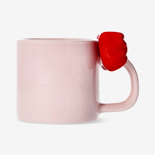 Flying Tiger Copenhagen Fiyonk Detaylı Pembe Seramik Kupa