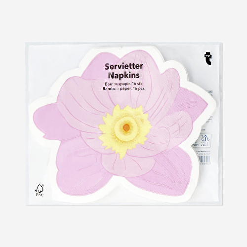 Flying Tiger Copenhagen Pembe Çiçek Şeklinde 16'lı Peçete