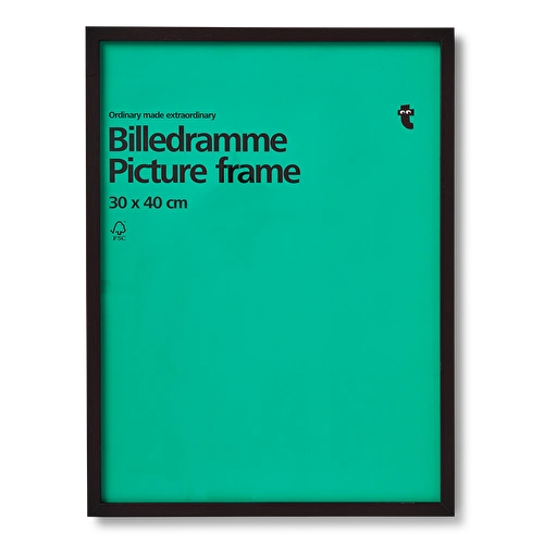 Flying Tiger Copenhagen Ahşap Görünümlü Siyah Çerçeve Büyük