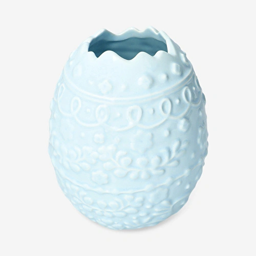 Flying Tiger Copenhagen Yumurta Şeklinde Mavi Seramik Vazo