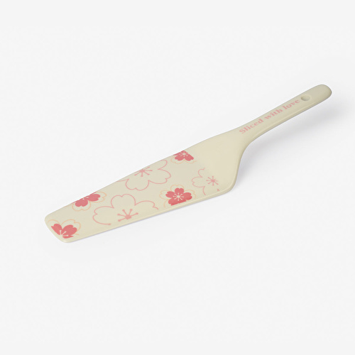 Flying Tiger Copenhagen Çiçek Desenli Beyaz Seramik Spatula