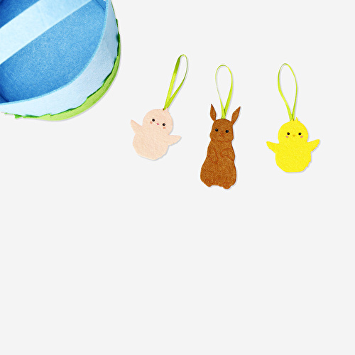 Flying Tiger Copenhagen Mavi Keçe Sepet