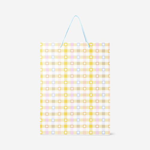 Flying Tiger Copenhagen Sarı Kareli Hediye Çantası