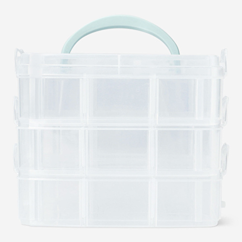 Flying Tiger Copenhagen Bölmeli Plastik Mavi Saklama Kutusu