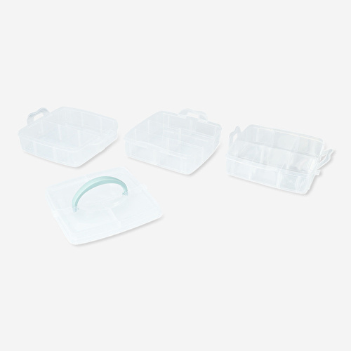 Flying Tiger Copenhagen Bölmeli Plastik Mavi Saklama Kutusu