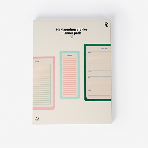 Flying Tiger Copenhagen 3'lü Çok Renkli Planner Seti Flying Tiger Copenhagen 3'lü Çok Renkli Planner Seti