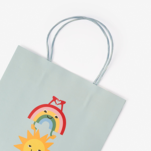 Flying Tiger Copenhagen Gökkuşağı Desenli Hediye Çantası Mavi 25 cm x 33 cm Flying Tiger Copenhagen Gökkuşağı Desenli Hediye Çantası Mavi 25 cm x 33 cm