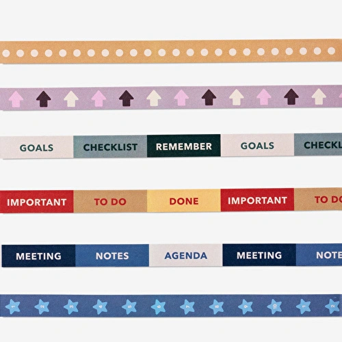 Flying Tiger Copenhagen Çok Renkli 6'lı Kağıt Bant Seti Flying Tiger Copenhagen Çok Renkli 6'lı Kağıt Bant Seti