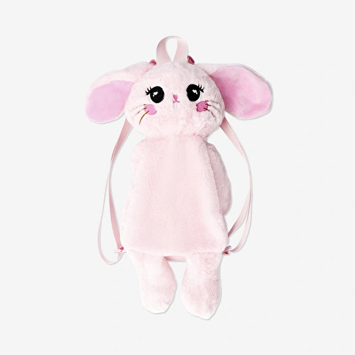 Flying Tiger Copenhagen Pembe Tavşan Şeklinde Peluş Sırt Çantası
