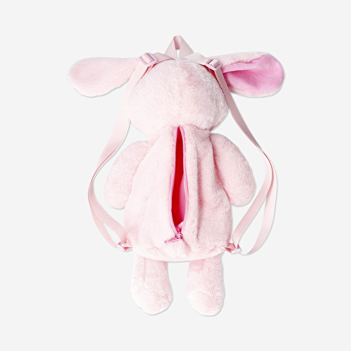 Flying Tiger Copenhagen Pembe Tavşan Şeklinde Peluş Sırt Çantası