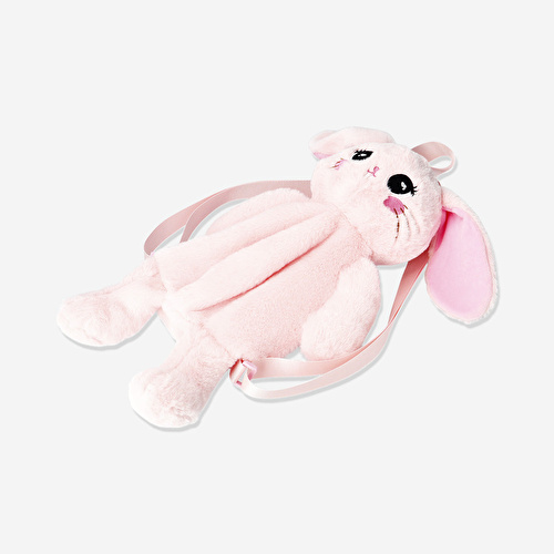 Flying Tiger Copenhagen Pembe Tavşan Şeklinde Peluş Sırt Çantası