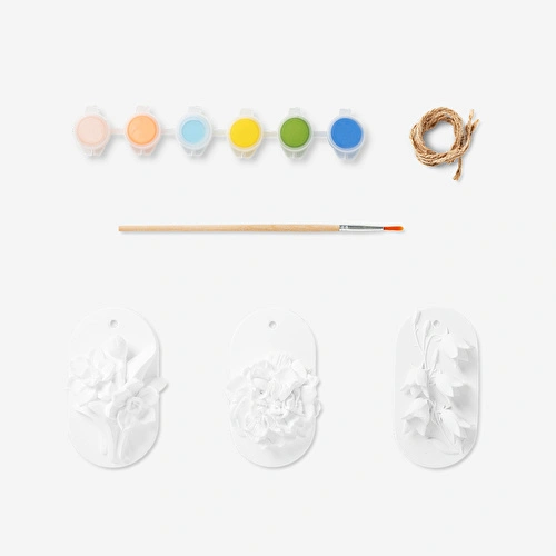 Flying Tiger Copenhagen Kendin Boya 3D Alçı 3'lü Çiçek Seti