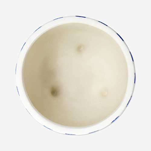 Flying Tiger Copenhagen Mavi Beyaz Çizgili Ayaklı Saksı