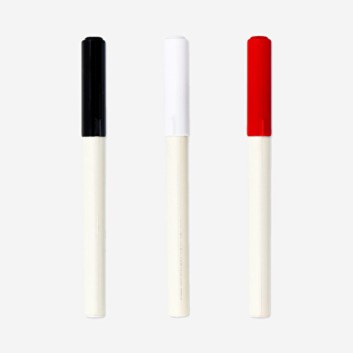 Flying Tiger Copenhagen 3'lü Siyah Beyaz Kırmızı Nail Art Kalemleri