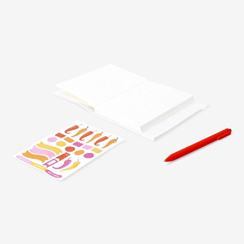Flying Tiger Copenhagen Kırmızı Biber Desenli Defter A6
