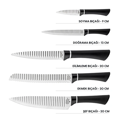 Jumbo New Eva Çelik Bıçak Seti 5 Parça