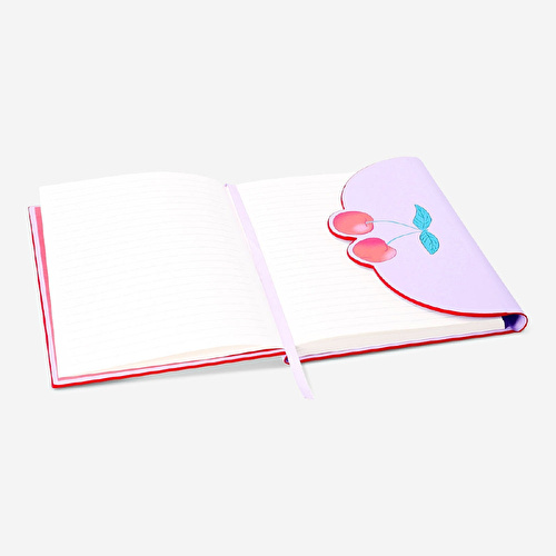 Flying Tiger Copenhagen Kiraz Desenli Mor Defter A5 Flying Tiger Copenhagen Kiraz Desenli Mor Defter A5