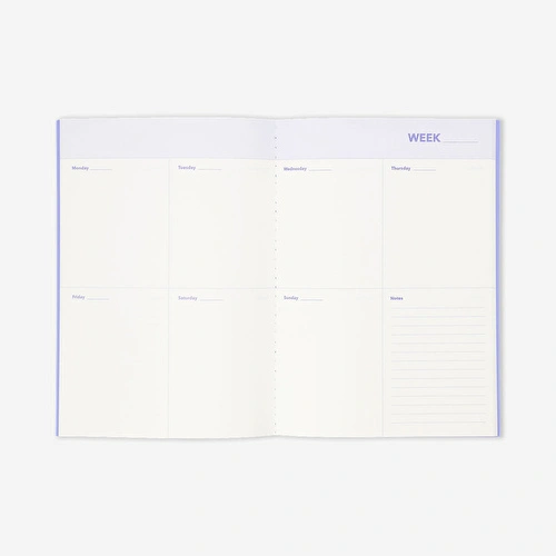 Flying Tiger Copenhagen Bordo Mavi Kareli Haftalık Planlayıcı B5 Defter