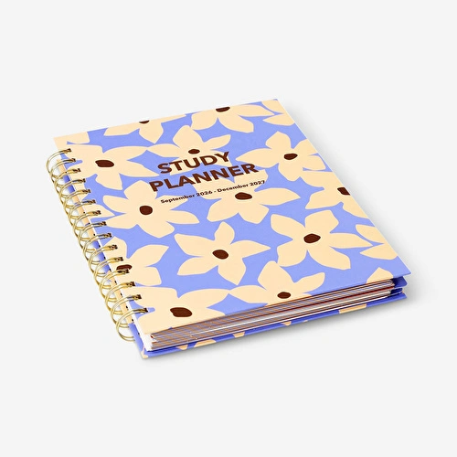 Flying Tiger Copenhagen Bej Çiçekli Çalışma Planlayıcı Defter