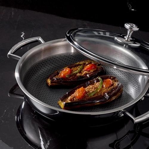 Jumbo Gourmet 3PLY 26 cm İndüksiyon Tabanlı Çelik Pilav Tenceresi Jumbo Gourmet 3PLY 26 cm İndüksiyon Tabanlı Çelik Pilav Tenceresi