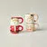Karaca New Year Yılbaşı Santa Family 4'lü Espresso Kupa ve Kahve Fincanı Seti 75 ml