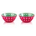 Guzzini Le Murrine 2'Li Kase, Kırmızı Yeşil 12 Cm