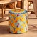 Baci Milano Dolce Far Niente Desenli Sarı Kadife Dokulu Puf Ø 45 cm; H 45 cm