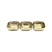 Karaca Loren 3'lü Mini Çerezlik Gold 24,5x8x3,5 cm