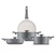 Jumbo Swiss Crystal 7 Parça Tencere Seti Grey