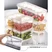 Vienev 6'lı Block Buzdolabı Ve Derin Dondurucu Sızdırmaz Saklama Kabı Şeffaf 2x(1,4 Lt)-4x(0,7 Lt)