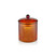 The Mia Striped Borosilikat Cam Şekerlik Amber 9x9x11 Cm