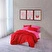 Cozy Home Popping Colors Çift Kişilik Lastikli Çarşaflı Nevresim Takımı Sage Kırmızı-Fuşya