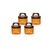 The Mia Akasya Kulplu Cam Kavanoz Seti Amber 4 Parça 350 Ml