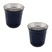 Jumbo Glory 7 Double Wall Lacivert 2'li Termo Çelik Fincan 160 ml