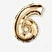 Flying Tiger Copenhagen 6 Numaralı Gold Folyo Balon