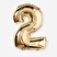 Flying Tiger Copenhagen 2 Numaralı Gold Folyo Balon