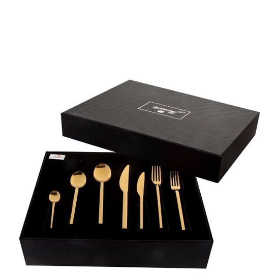 Jumbo 8100 Titanyum Gold 12 Kişilik 84 Parça Çatal Kaşık Bıçak Takımı