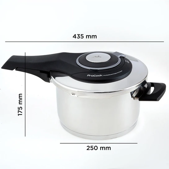 Jumbo Procook 4,5 Litre Gri Paslanmaz Çelik Düdüklü Tencere