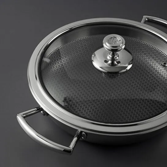 Jumbo Gourmet İndüksiyon Tabanlı Çelik Pilav Tenceresi 24 cm