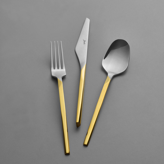 Jumbo 5100 Quartz Altın 12 Kişilik 84 Parça Çatal Kaşık Bıçak Takımı