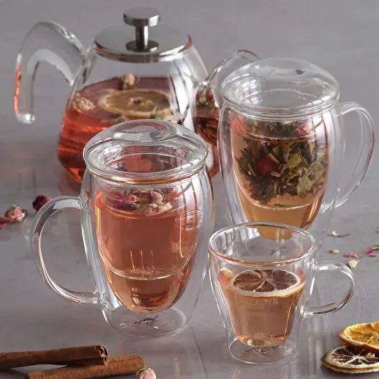 Jumbo Glory Double Wall Bitki Çay Bardağı 280 ml