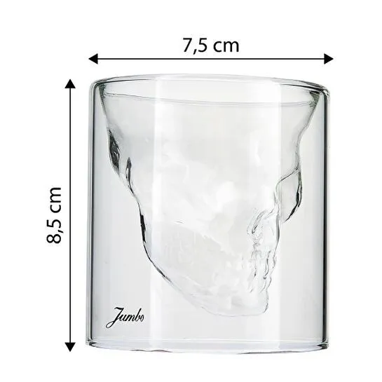 Jumbo Glory Double Wall 2'li Çift Cidarlı Skull Bardak 150 ml