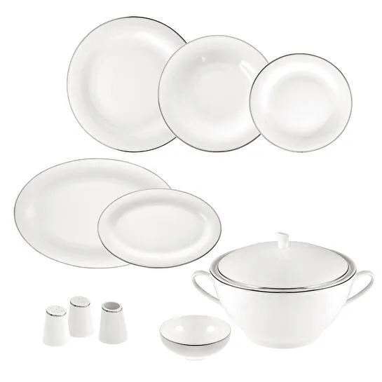 Jumbo Bright Platin 60 Parça 12 Kişilik Yemek Takımı