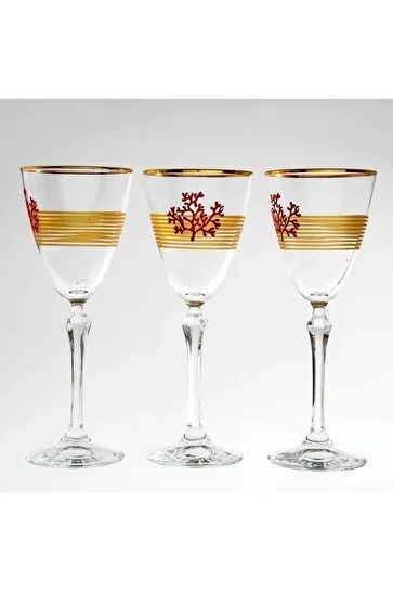 Jumbo Red Marin 6'lı Kadeh Takımı