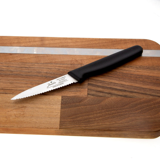 Jumbo Jumbo Practico Alman Çeliği Black Tırtıklı Soyma Bıçağı - 9cm
